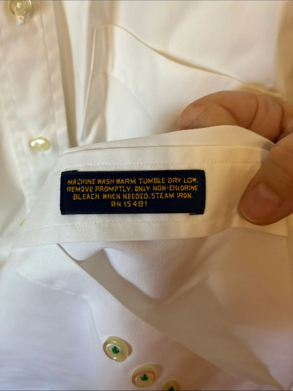 Tommy Hilfiger White Long-Sleeve Button-Down Dress Shirt